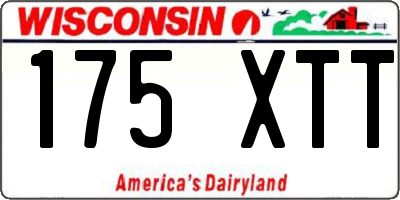 WI license plate 175XTT
