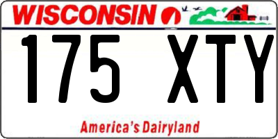 WI license plate 175XTY