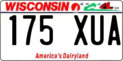 WI license plate 175XUA