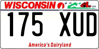 WI license plate 175XUD