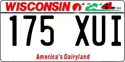 WI license plate 175XUI