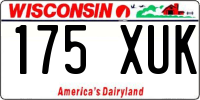 WI license plate 175XUK