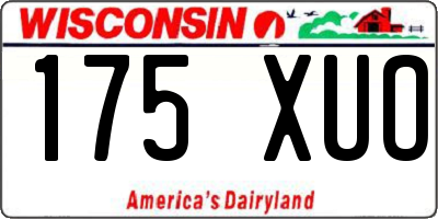 WI license plate 175XUO
