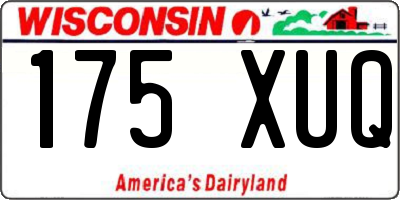 WI license plate 175XUQ