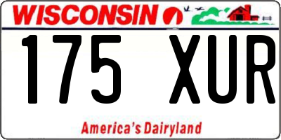 WI license plate 175XUR
