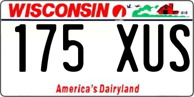 WI license plate 175XUS