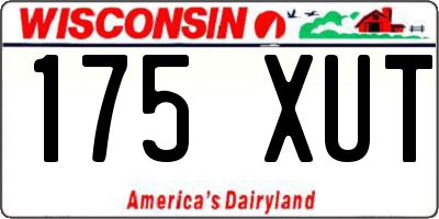 WI license plate 175XUT