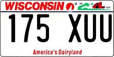 WI license plate 175XUU