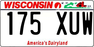 WI license plate 175XUW