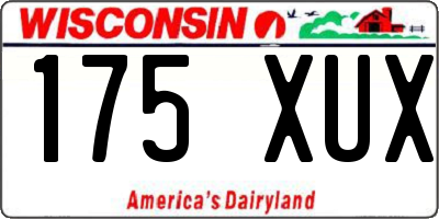 WI license plate 175XUX