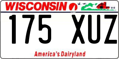 WI license plate 175XUZ