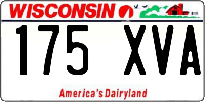 WI license plate 175XVA