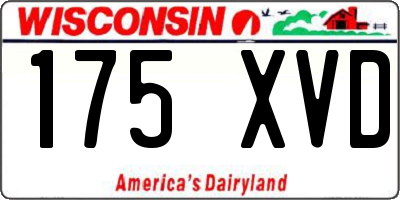 WI license plate 175XVD