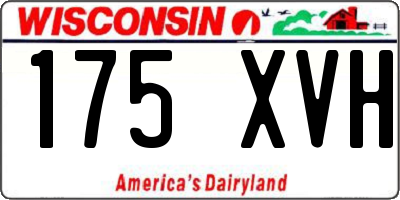 WI license plate 175XVH