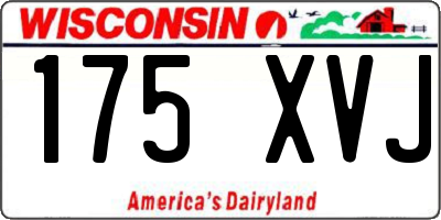 WI license plate 175XVJ