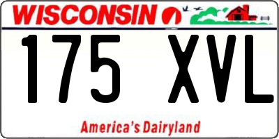 WI license plate 175XVL