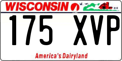 WI license plate 175XVP
