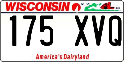 WI license plate 175XVQ
