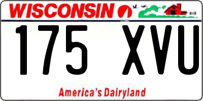 WI license plate 175XVU