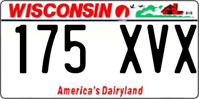WI license plate 175XVX