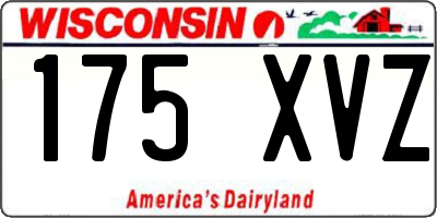 WI license plate 175XVZ