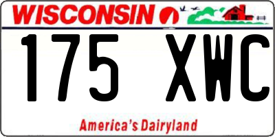 WI license plate 175XWC