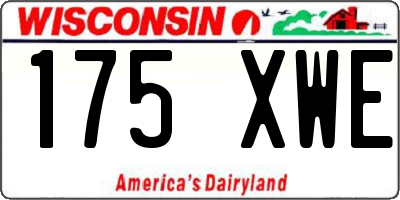 WI license plate 175XWE