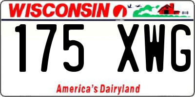 WI license plate 175XWG