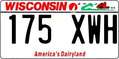 WI license plate 175XWH