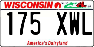 WI license plate 175XWL