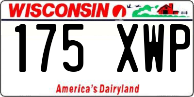 WI license plate 175XWP