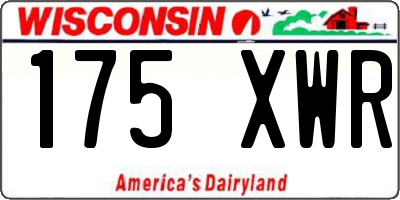 WI license plate 175XWR