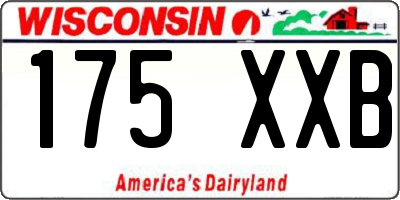 WI license plate 175XXB