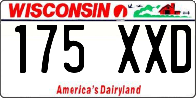 WI license plate 175XXD