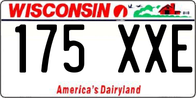 WI license plate 175XXE