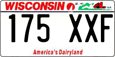 WI license plate 175XXF