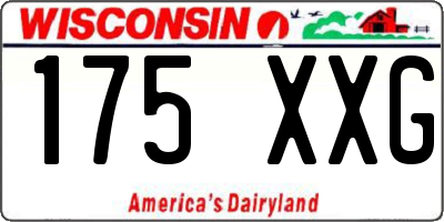 WI license plate 175XXG