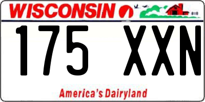 WI license plate 175XXN