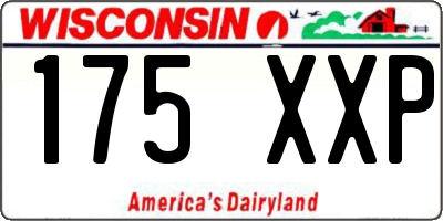 WI license plate 175XXP