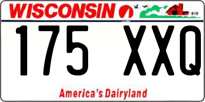 WI license plate 175XXQ