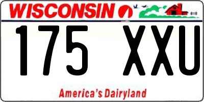 WI license plate 175XXU