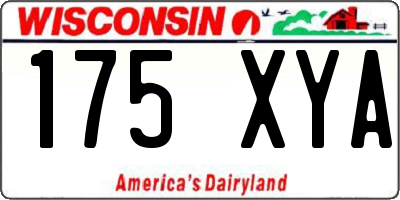 WI license plate 175XYA