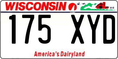 WI license plate 175XYD