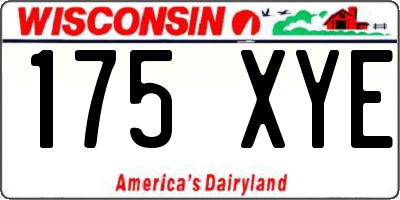 WI license plate 175XYE