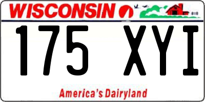 WI license plate 175XYI