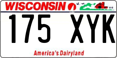 WI license plate 175XYK