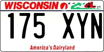 WI license plate 175XYN