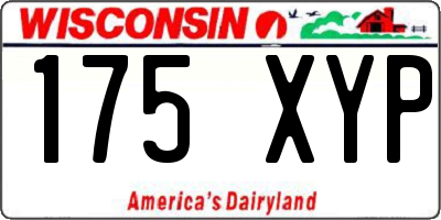 WI license plate 175XYP