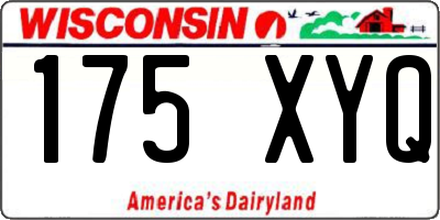WI license plate 175XYQ