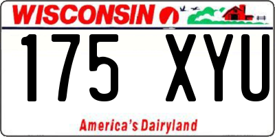 WI license plate 175XYU